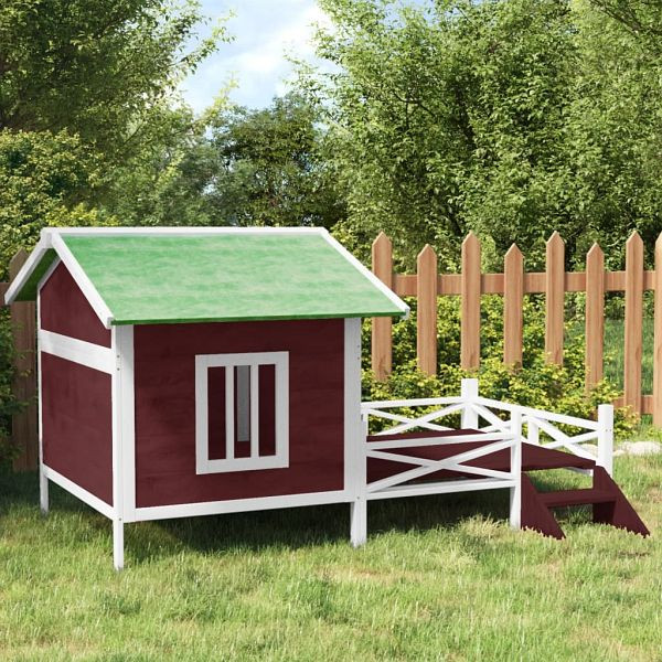 vidaXL Hundehütte Mokka 159x120x88,5 cm Massivholz Kiefer, 172272
