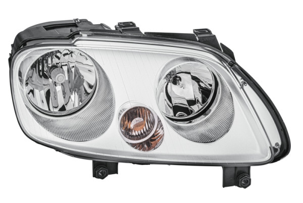 HELLA Halogen-Hauptscheinwerfer, für u.a. VW Touran (1T1, 1T2), chrom, ECE, für Rechtsverkehr, rechts, 1EE 010 203-021