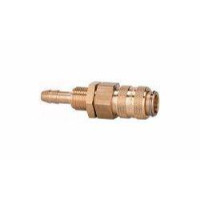 Riegler Schnellverschlusskupplung NW 5, Messing blank mit Schottgewinde und Schlauchtülle, 107140