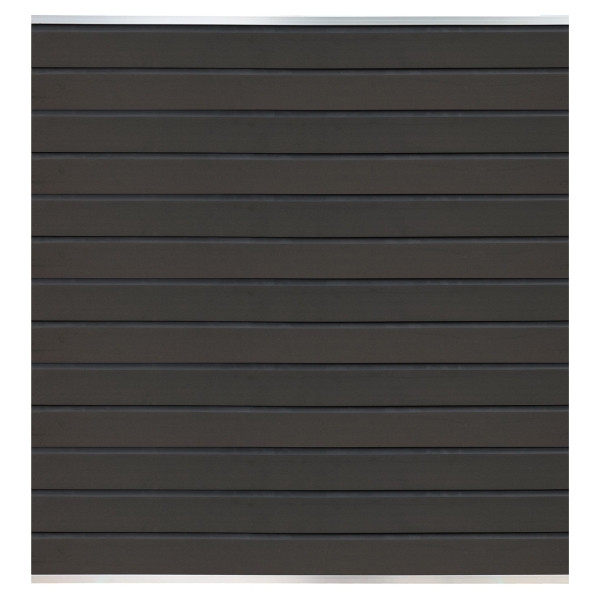T&J WOLLBACH-Serie, WPC-Steckzaun-Set, ca. 175 x 180 cm, ANTHRAZIT, inkl. Start & Abschluss silber, 44691