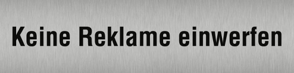 Moedel Piktogramm Keine Reklame einwerfen, Edelstahl, selbstklebend, 160x40 mm, 57330