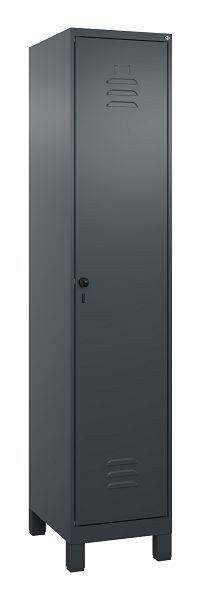 C+P Umkleidespind Classic PLUS, Füße, 1950x400x500mm, 7016/7016, Drehriegel, 080010-12 S10012