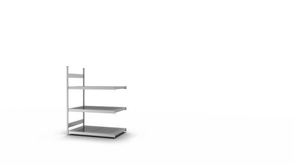 hofe Großfach-Anbauregal, 2000x800x1500 mm, 3 Fachebenen, verzinkt, 350 kg Fachlast, 1200 kg Feldlast, zweiseitige Bedienung, GZA20815B