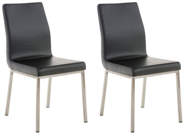 CLP 2er Set Esszimmerstühle Colmar, schwarz, 319691