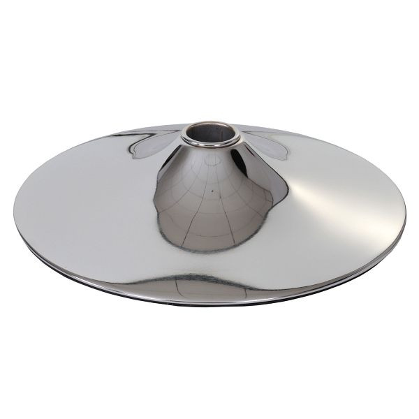 Mendler Fußteller Fußplatte Fuß für Barhocker Barstuhl Drehstuhl Esszimmerstuhl, chrom, Ø 38,5cm, 55093