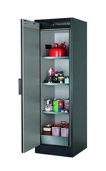 asecos Sicherheitsschrank Q-CLASSIC-90, Q90.195.060 in Silber mit 3x Fachboden (Edelstahl), 30072-049-30081