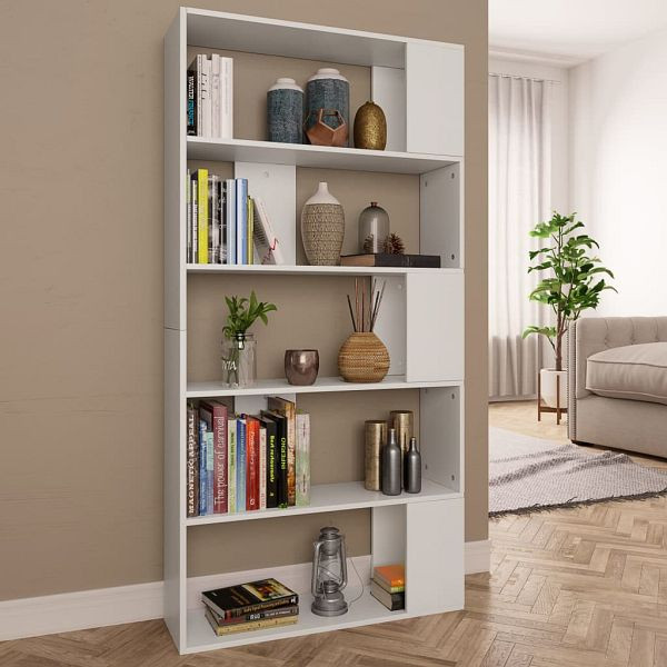 vidaXL Bücherregal/Raumteiler Weiß 80x24x159 cm Holzwerkstoff, 800099