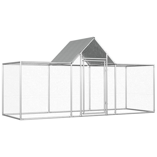 vidaXL Hühnerstall 3x1x1,5 m Verzinkter Stahl, 144559, 8718475738398