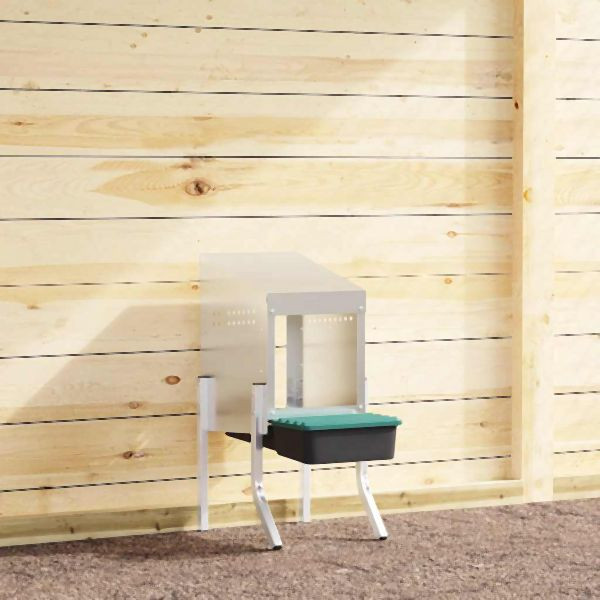 vidaXL Hühner-Nistkasten 1 Fach mit Beinen Verzinkter Stahl, 4104894