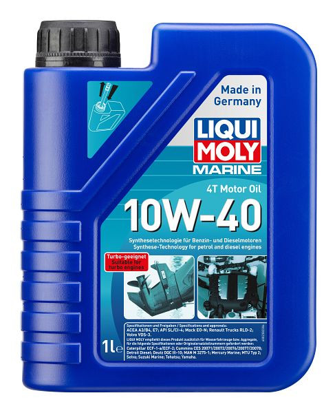 LIQUI MOLY Motoröl Marine 4T Motor Oil 10W-40, Kanister Kunststoff, VE: 1 Liter, 25012
