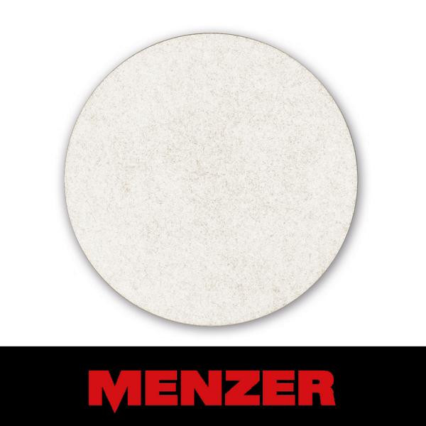 Menzer Normalpad, Ø 406 mm, weiß, Strapazierfähiger Polyester, VE: 10, 241091000