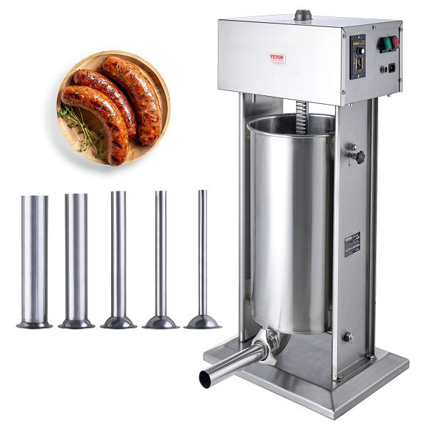 VEVOR Elektrischer Wurstfüller 25L Vertikaler Fleischfüller Wurstfüllmaschine, DDLSBXGGCJ25A6NKXV2