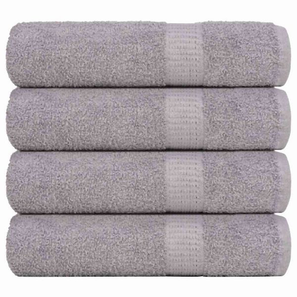 vidaXL Badetücher 4 Stück Grau 100x150 cm 360 g/m² 100% Baumwolle, 136837