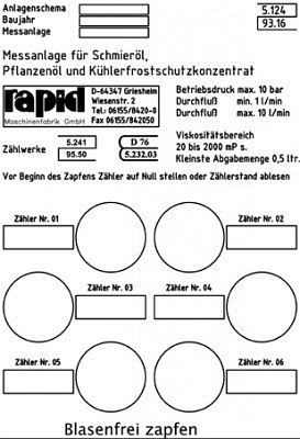 Rapid Folien-Klebebild Messanlagenschild, 20 701