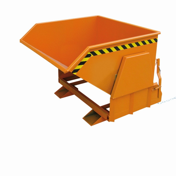 Eichinger Industrie Kippbehälter mit geschützten Abrollkufen, 1000 kg, 300 Liter, reinorange, 20110400000000