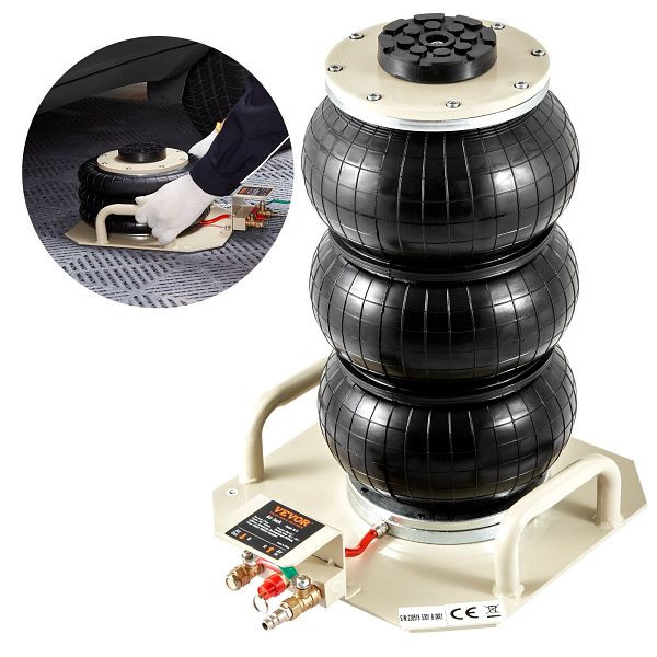 VEVOR Pneumatischer Wagenheber Air Jack 3 t, Weiß Dreifachbeutel Luftheber 140-450 mm Hubhöhe Sack Luftwagenheber, QNQJDSTSFX3T6NR3WV0