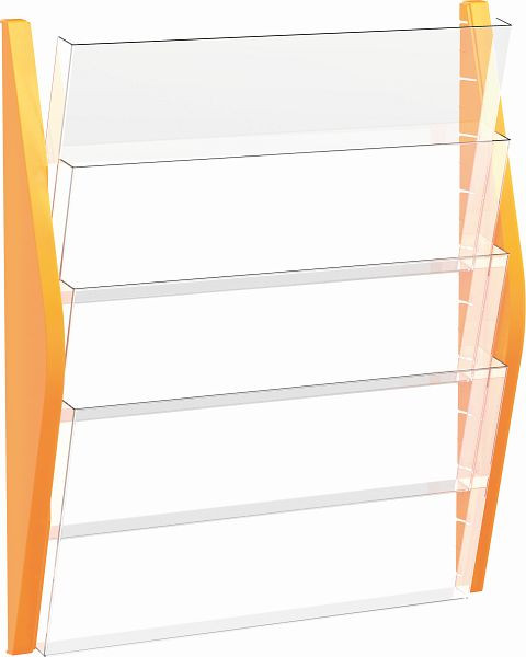 helit Wandbogendisplay "the arc" 4 x DIN A3 quer, orange transluzent, H6270440