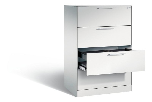 C+P Hängeregistraturschrank Asisto, H1310xB800xT600mm, Farbe: Lichtgrau, Bügelgriff, 146223-412 S10017