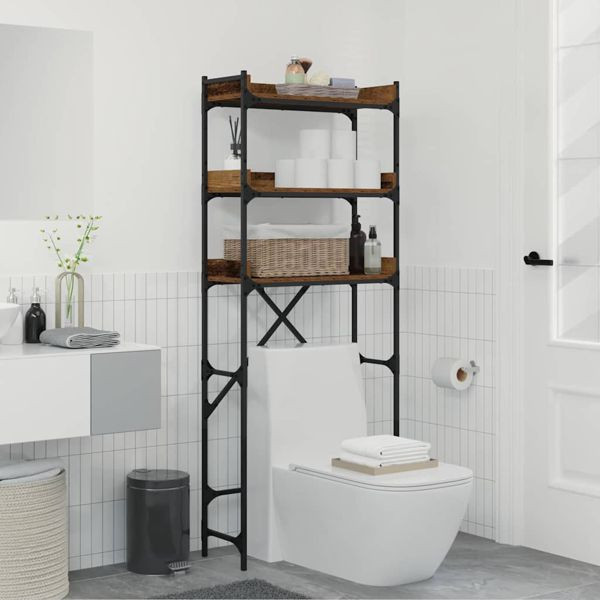 vidaXL Waschmaschinenregal Altholz 67 x 25 x 163 cm Holzwerkstoff, 883550