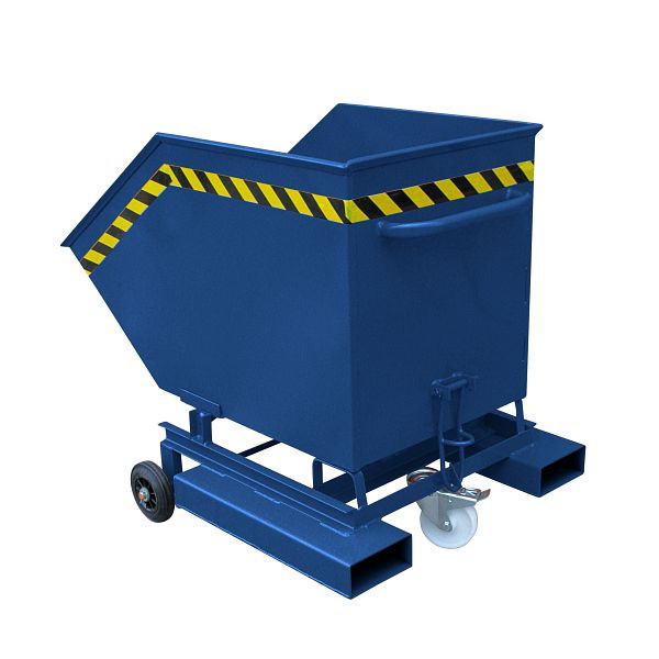Eichinger Industrie Kastenwagen mit Rollen und Einfahrtaschen, 300 kg, 200 Liter, enzianblau, 20410200000097