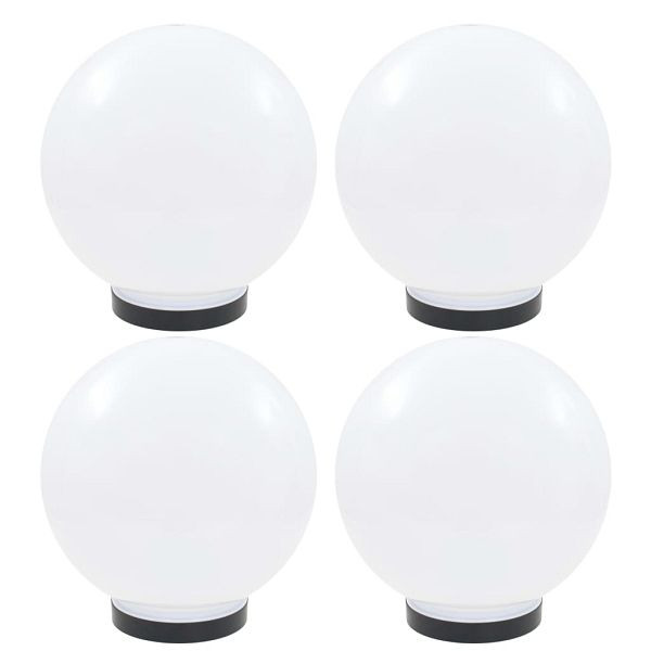 vidaXL LED-Gartenleuchten 4 Stück Kugelförmig 25 cm PMMA, 277142