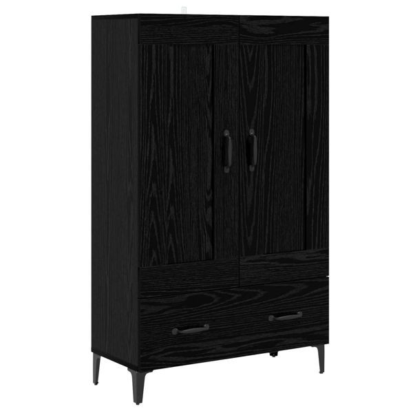 vidaXL Highboard Schwarze Eiche 70 x 31 x 115 cm Holzwerkstoff, 8009859