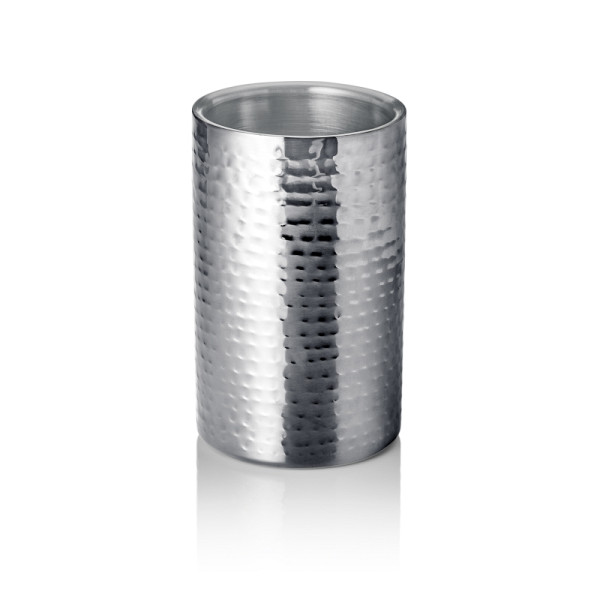 WAS Flaschenkühler, Ø 12 cm, Höhe 19 cm, gehämmert, doppelwandig, Chromnickelstahl, 1534190