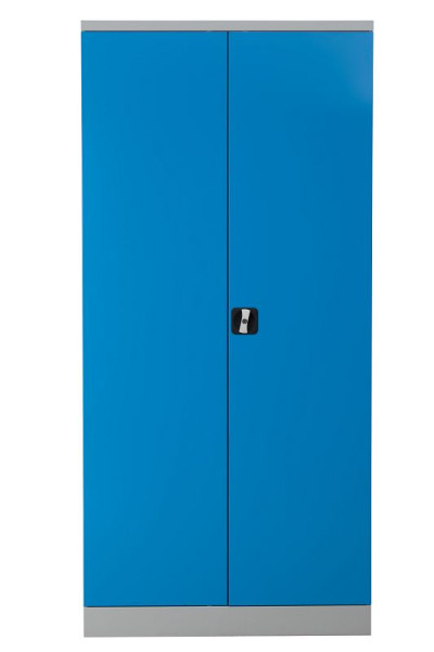 Gürkan Flügeltürenschrank, 42 x 92 x 195 cm, Lichtgrau, Lichtblau, Verzinkt, Fachboden Stück 4, FLC.19/NV, 100067
