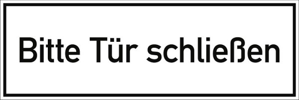 Moedel Bitte Tür schließen, Folie, 300x100 mm, 99093, 4060081040209