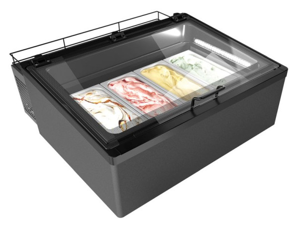 NordCap Nordcap Auftisch-Vitrine, MINI CREAM 4V LED GRAU, 465500401