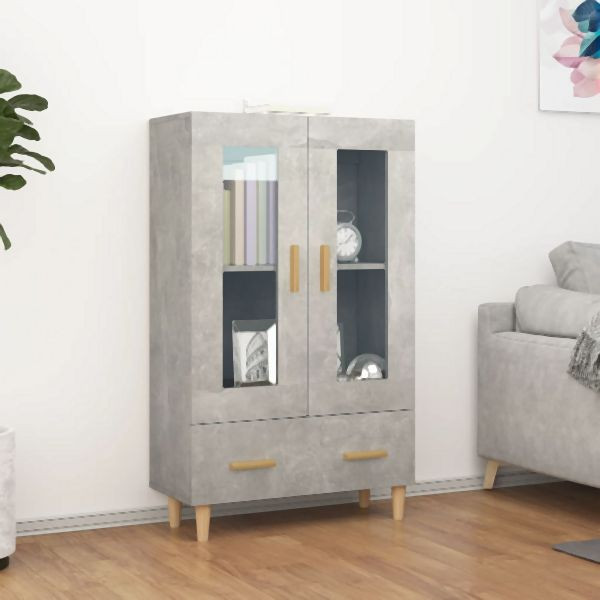 vidaXL Highboard Betongrau 70x31x115 cm Holzwerkstoff, 812550