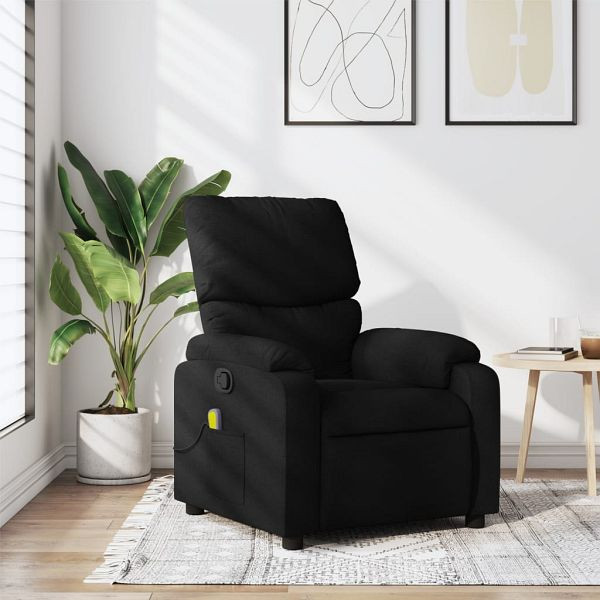 vidaXL Massagesessel Schwarz Stoff, Top-Qualität, 373424