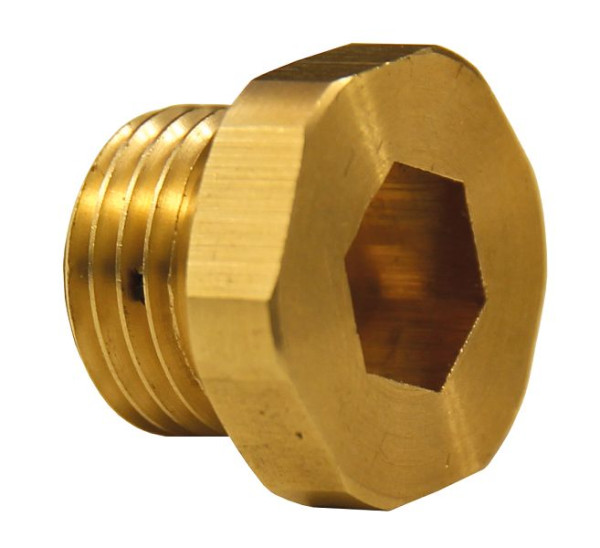 ELMAG Blindstopfen, AG 3/8', Messing, 46227, 9004853462276