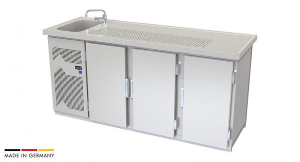 hefa Theke Brillant 20/1L-TTT, Abmaße: 950 x 2.000 x 650/700 mm, Brillant 20/1L-TTT