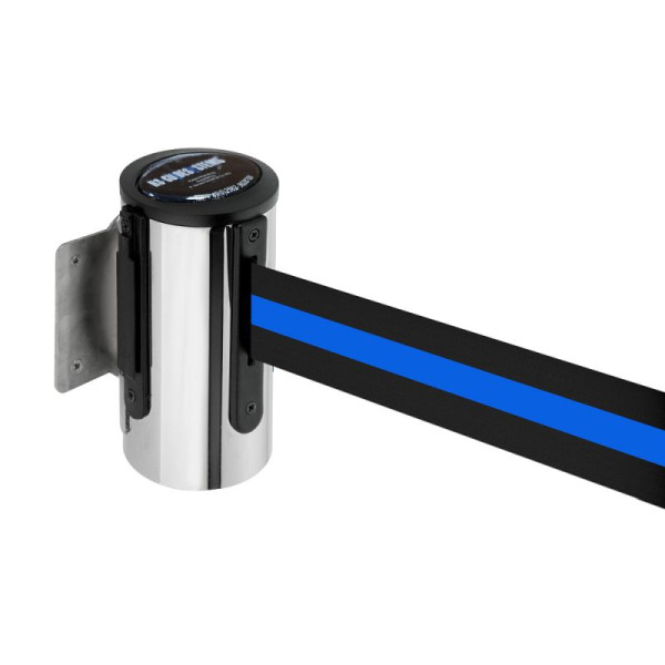 Stein HGS Wandgurtkassette -P-Line Future-, chrom, schwarz/blau/schwarz waagerecht (gestreift), mit Sicherheitsverschluss (selbstlösend), 12850g-0703