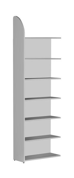 Kerkmann Regalfeld DANTE 2600 x 800 mm mit Rückwand, 7 Böden, lichtgrau, 50986011