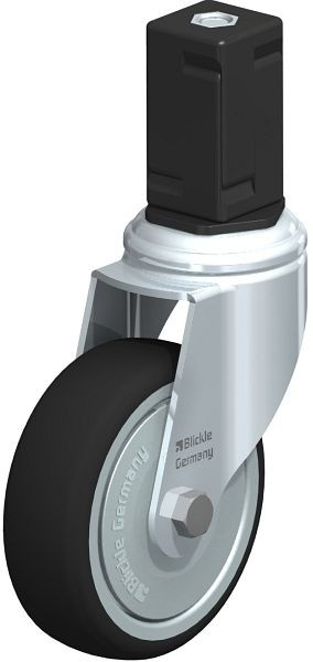 Blickle LKRA-PATH 101K-11-FK-EV17 Apparate-Lenkrolle mit Expander, Thermoplastisches Polyurethan, Grau, 848836