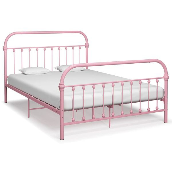 vidaXL Bettgestell Rosa Metall 120x200 cm, elegant, 284512