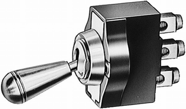 HELLA Schalter, S28, Kippbetätigung, Anschlussanzahl: 3, Schraubkontakt, Bohrung-Ø: 12.5mm, Farbe: chrom, 6FG 002 312-002
