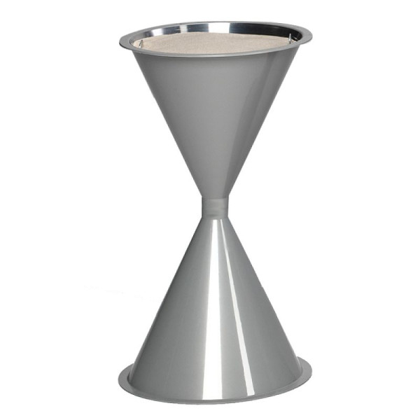 Stein HGS Standascher -Cubo Kemen-, lichtgrau, mit Schutzdach und Bodenronde/445x900mm, 20054