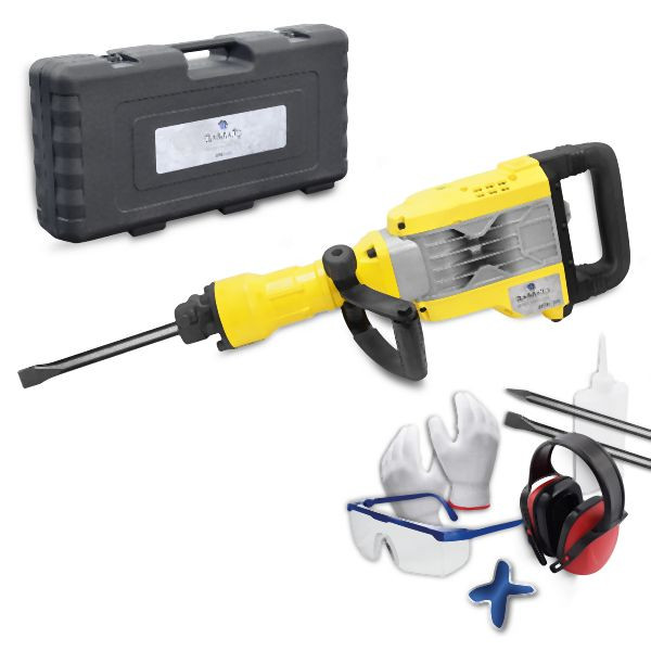 BAMATO Abbruchhammer mit 7-teilig Zubehörset, 50 Joule, 1700 Watt Motor, STH-195