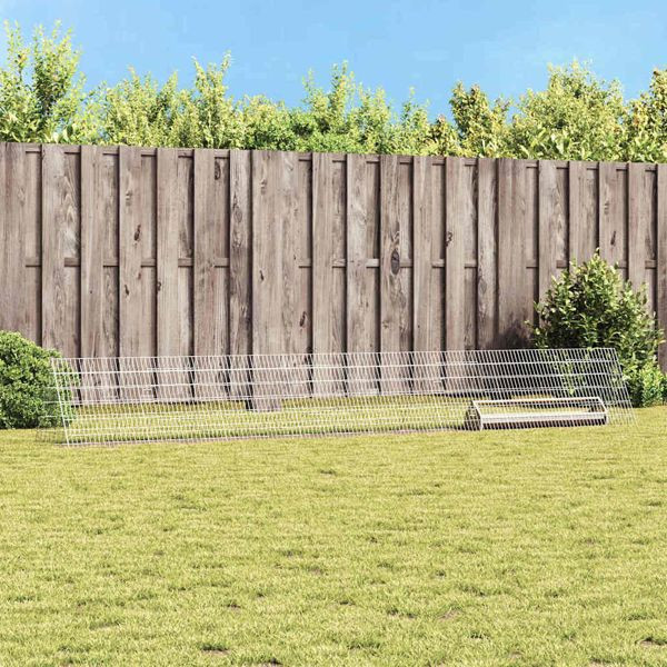 vidaXL Hühnerkäfig Silber 430 x 55 x 55 cm Verzinkter Stahl, 3394434