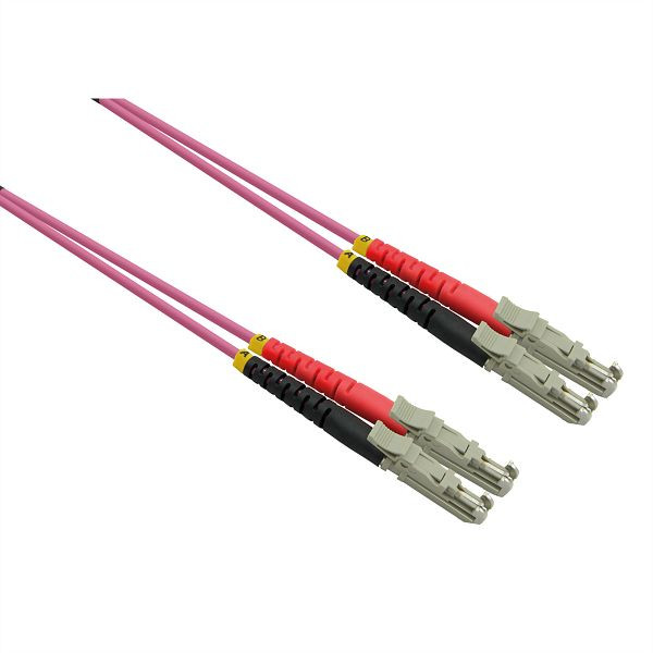 ROLINE LWL-Kabel duplex 50/125µm OM4, LSH/LSH, LSOH, violett, 10 m, 21.15.9497