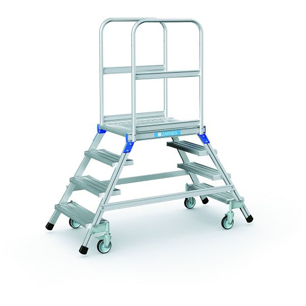 ZARGES Podesttreppe, beidseitig 4 Stufen, 41982, 4003866419821