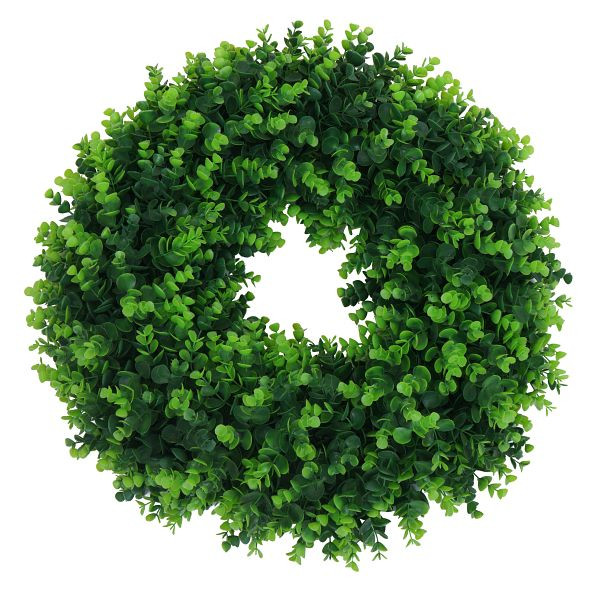 Mendler Künstlicher Kranz HWC-O97, Türkranz Tischkranz, Deko Buchsbaum In-/Outdoor Ø 52cm, 139598