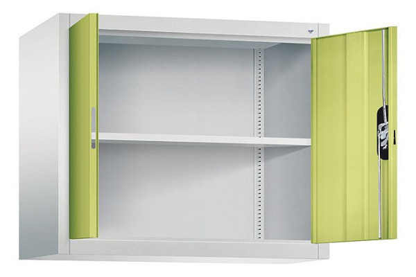C+P Aufsatzschrank Acurado, H790xB930xT400mm, Farbe: Lichtgrau / Viridingrün, Muldengriff, 9265-000 S10207
