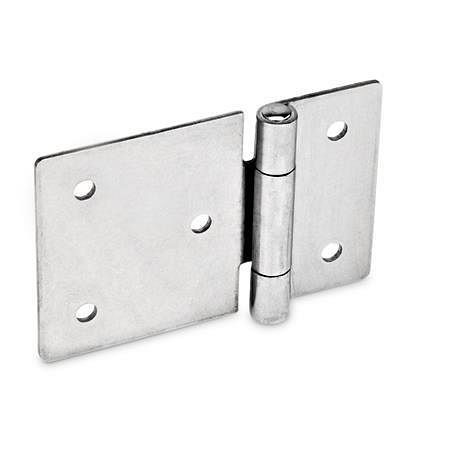 Ganter Edelstahl-Blechscharniere, horizontal verlängert (GN 136-NI-90-60-B), VE: 25 Stück, 136-NI-90-60-B