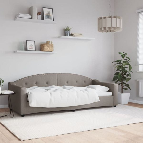 vidaXL Tagesbett Taupe 80x200 cm Stoff, 354181, 8720845954765