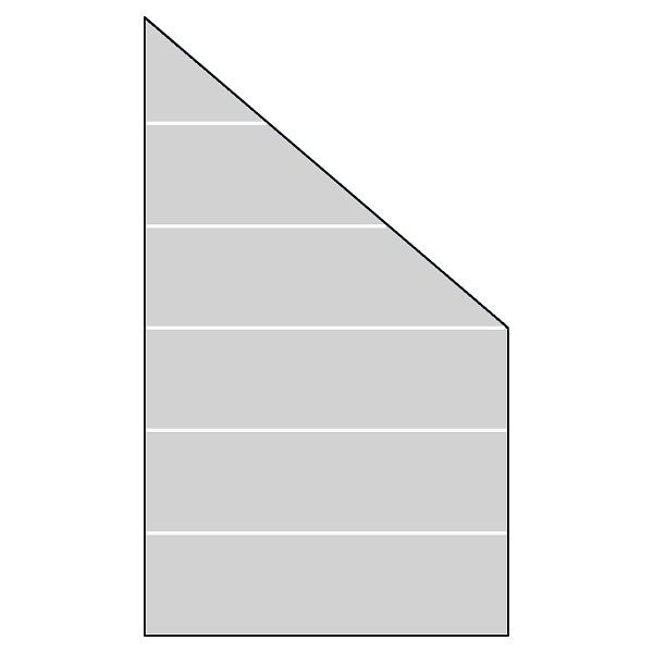 T&J RUDE-Serie Systemglas Ecke rechts, B1030 x H1740/870 x T8 mm, Streifen-Dekor 82, 46654