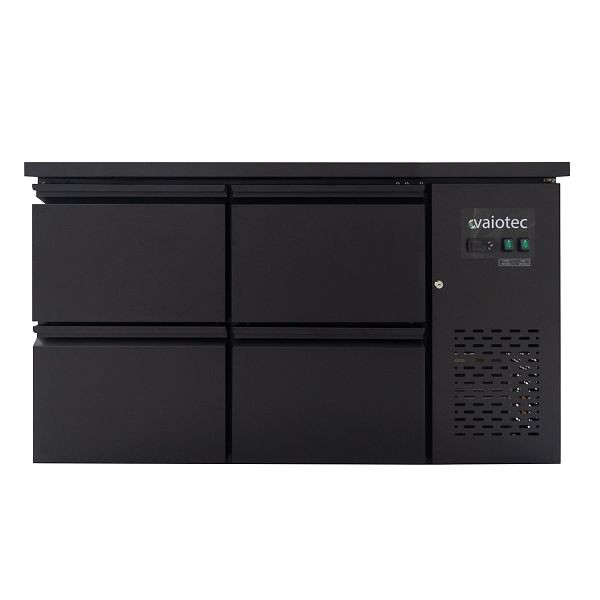 Vaiotec EASYLINE Barkühltisch schwarz / 4 Schubladen - 280 l, 146,5x52x84 cm, 10042